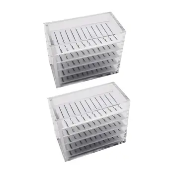 

2Pcs False Eyelash Storage Box Fake Eyelash Display Rack Multilayers Dispaly Stand