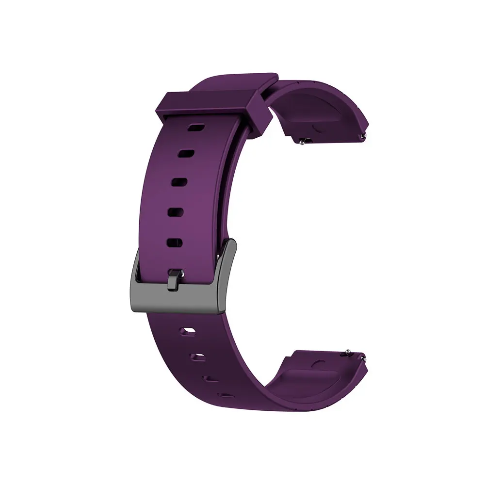 Dark purple Для Xiaom Mi Watch 18 мм ремешок для huawei B5/S1 спортивные часы для Withings/LG часы стиль 18 мм смарт часы официальный ремешок - Цвет: Dark purple