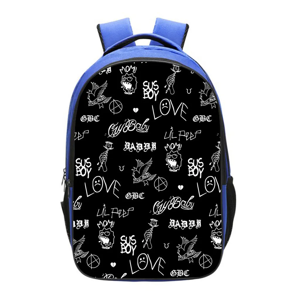 Lil Peep Backpack Love Lil Peep Printing Bookbag Students Backpacks Teenager School Bags Travel Rucksack