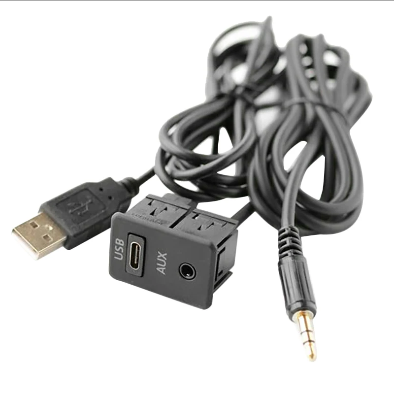 1 5 м Панель автомобильного порта USB-TAPYC 3 мм AUX USB Удлинительный кабель адаптер |