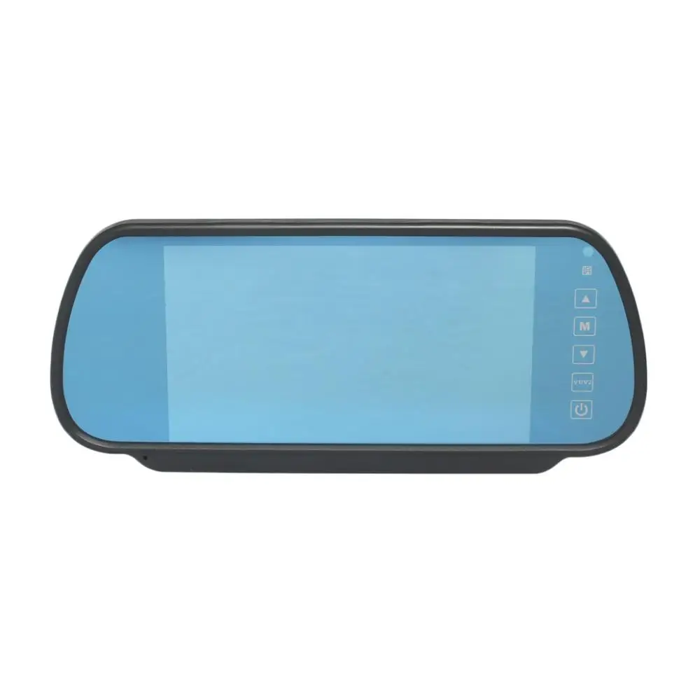 DIYKIT 7 дюймов TFT ЖК-дисплей зеркало заднего вида автомобиля монитор с 2 видео вход для камера видеонаблюдения для автомобиля Cam/DVD