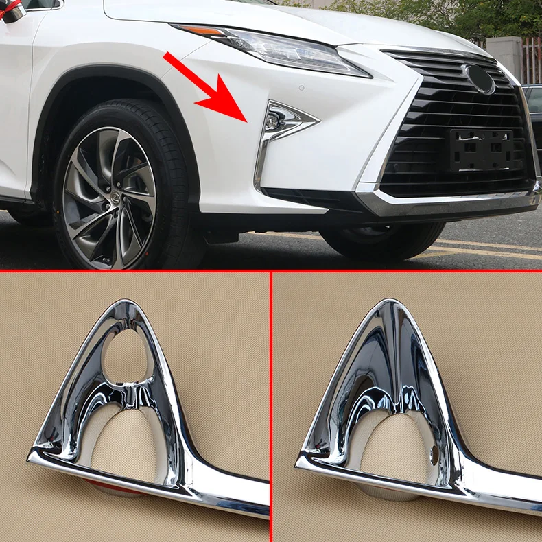 

Chrome Front Foglight Fog Light Cover Trim Moulding Parts Fit For Lexus RX350 2016 2017 2018 2019 Exterior Accessories