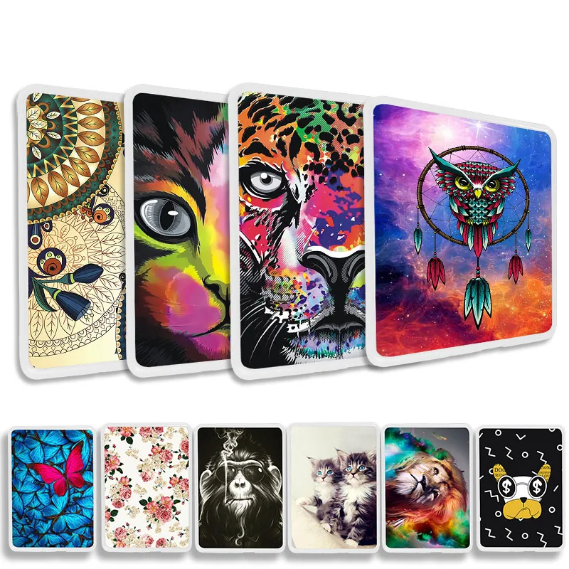 

Painted Soft TPU Tablet Case For Amazon Kindle 6.0 2019 10 10th Generation All-new 360 Full Protecive Silicone Shockproof Cover