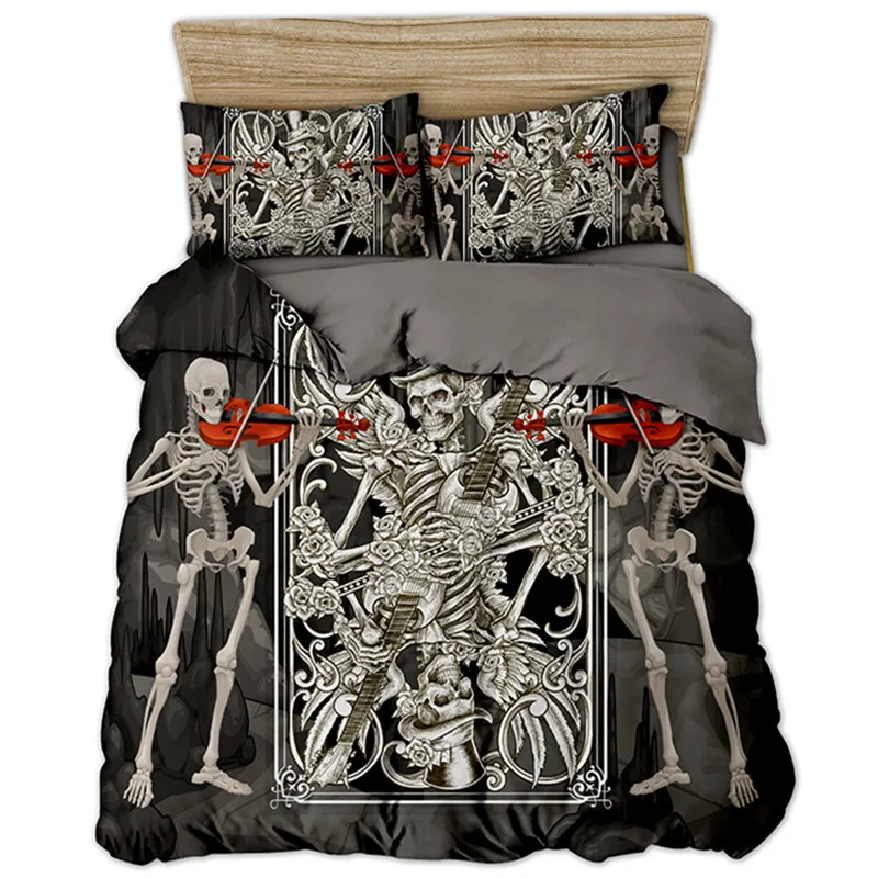 

Fanaijia Sugar Skull comforter Bedding Set queen size Skull Duvet Cover Set with Pillowcase Bed Set Home Textile