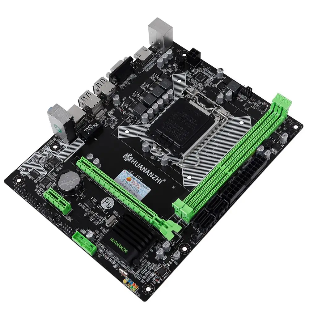 Материнская плата HUANANZHI H61 Pro LGA1155 с VGA HDMI видео выход ОЗУ DDR3 2 канала сделай сам