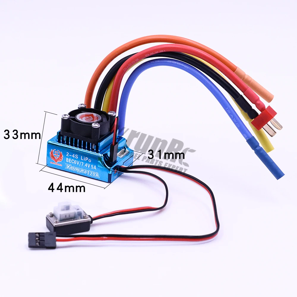 Fire Phoenix RC 10.5T17.5T 2P 120A сенсорный бесщеточный двигатель и ESC и светодиодный набор карт для 1/10 1/12 Buggy Touring Car