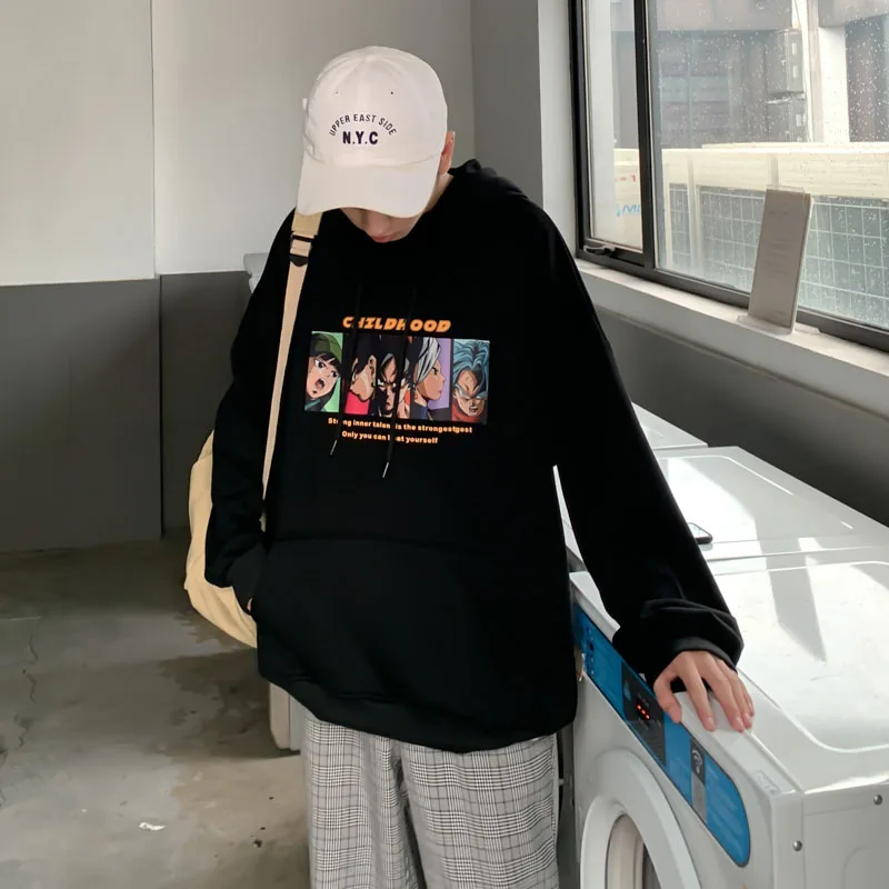 2020 Hot Harajuku dragon ball print hip hop hoodie men funny Loose fashion casual Vintage Sweatshirt Oversized black streetwear 2020 Hot Harajuku dragon ball print hip hop hoodie men funny Loose fashion casual Vintage Sweatshirt Oversized black streetwear