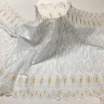 

Black African Cotton Bazin Riche Lace Fabric For Party Dress CBR21 (5Yards/Lot)