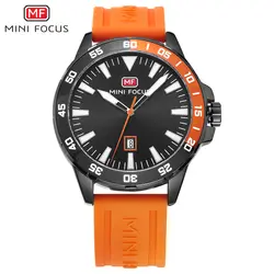 MINIFOCUS модные спортивные наручные часы Для мужчин кварцевые аналоговые Дата Часы Силиконовые военные Водонепроницаемый часы для мужчин