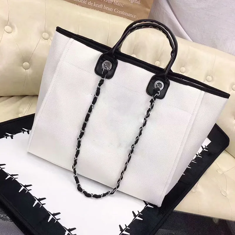

Luxury Brand Designer Channels Handbags Shopping Handbag Women Canvas Book Totes Shoulder Bag High Quality Letters Female Casual