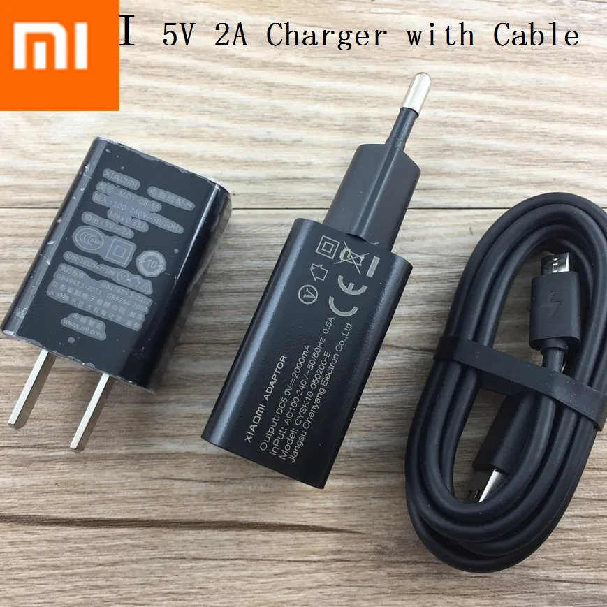 

Original XIAOMI Mi 4 4s Max NOTE Redmi 3 3S 4 4A 4X Note 4 Charger Adapter 5V 2A EU US Home Charger with Micro USB Cable
