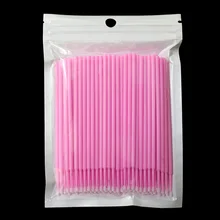 100 шт./лот, не линяющий расширитель, аппликатор, одноразовый, прочный, микро ПВХ, инструмент для макияжа, чистые щеточки с тушью для ресниц, палочка, косметика