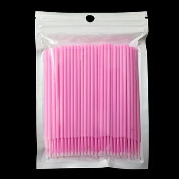 

100 Pcs/lot Non-linting Extension Applicator Disposable Durable Micro PVC Makeup Tool Clean Eyelash Brush Mascara Wand Cosmetic