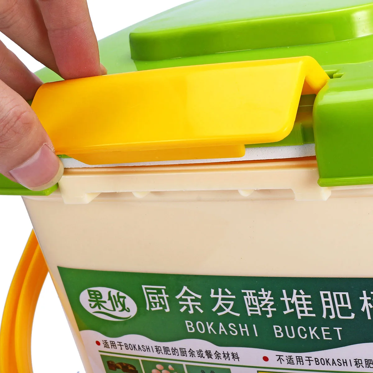 12L Compost Bin Recycle Composter Aerated Compost Bin PP Organic Homemade Trash Can Bucket Kitchen Garden Food Waste Bins