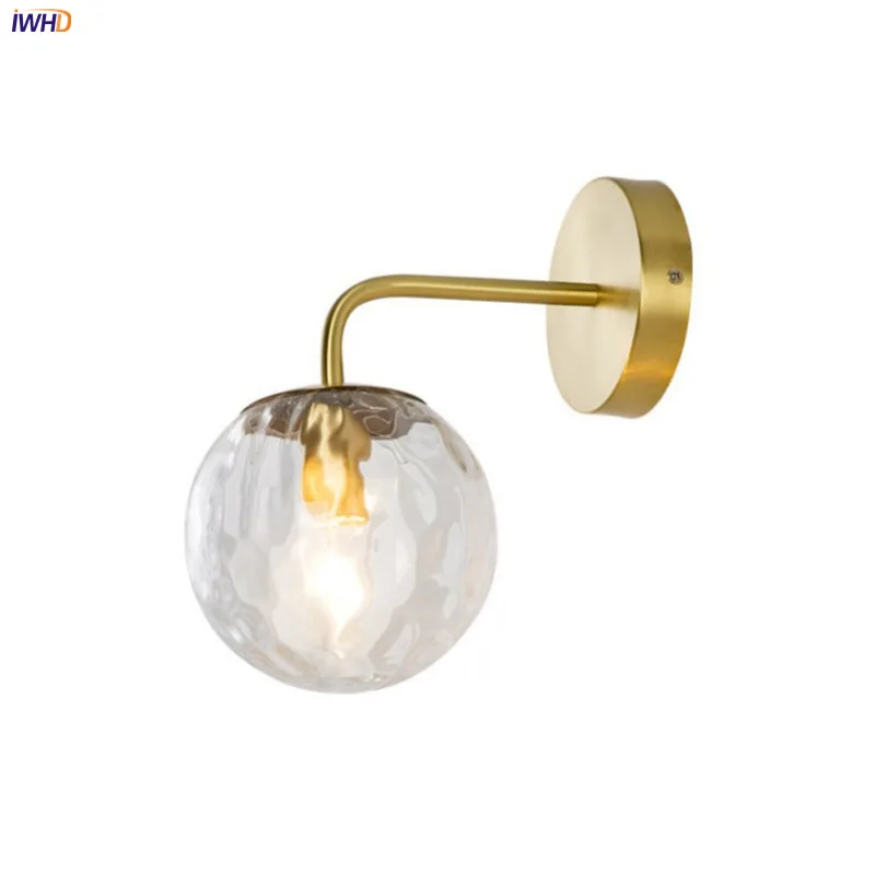 Glass Ball Nordic Wall Lamp Creative Wall+Lamps Bedside Bathroom Light Simple Wandlamp Home decoration applique murale luminaire (2)