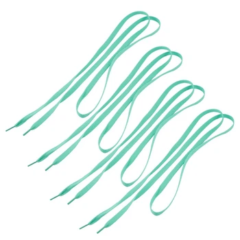 

2 Pairs Unisex Teal Green Textured Sports Sneaker Shoelaces Shoe Strings