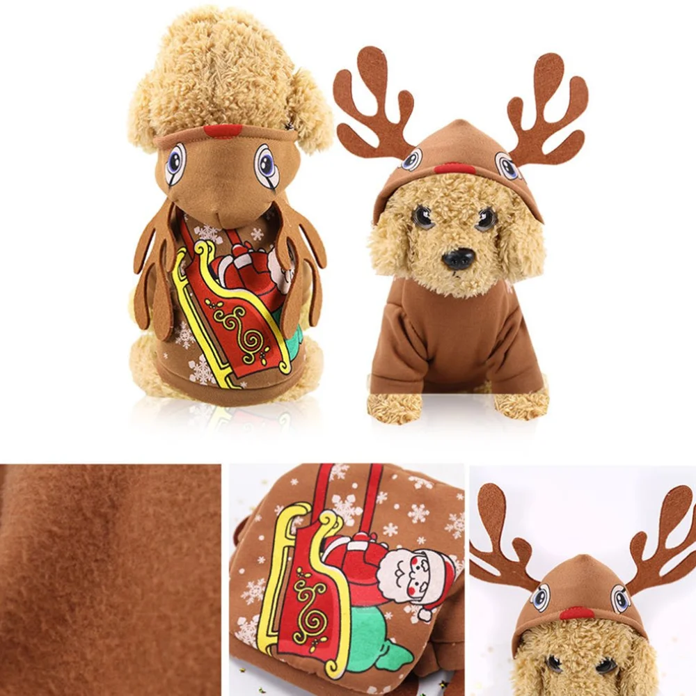 Рождественская Одежда для собак, пальто, узор на Хэллоуин, украшение для питомца, собака, дерево, зимняя Рождественская одежда, милое пальто, зима, осень