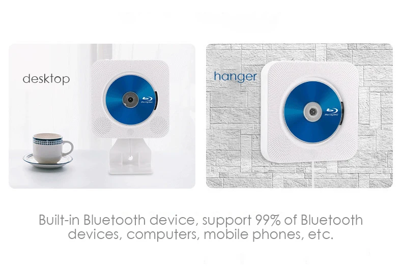 Bluetooth CD-плеер с динамиком CD-плеер с функцией радио Поддержка u-блюдо TF карта обучающее устройство для детей