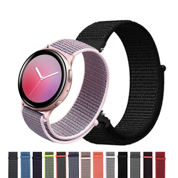 

20mm 22mm Nylon Watchband for Samsung Galaxy Watch 42mm 46mm Active 2 40mm 44mm Gear S2 S3 Classic Strap Band Bracelet Active2