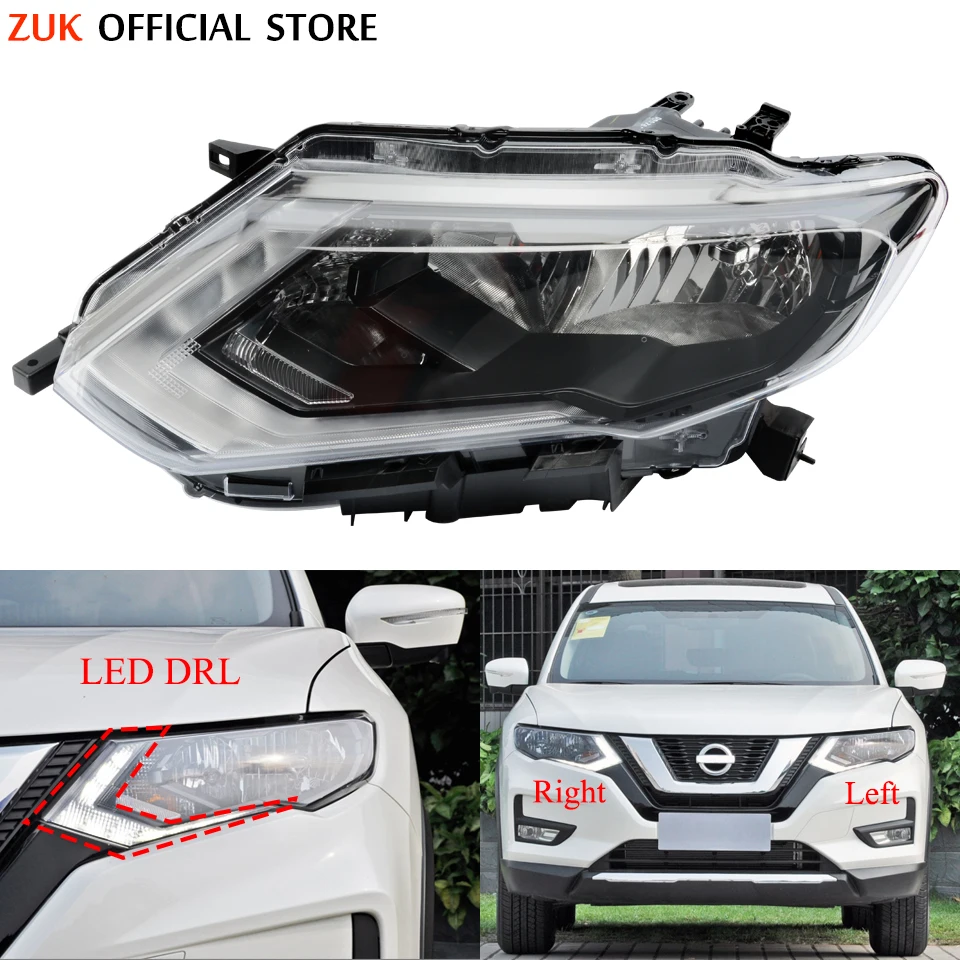 ZUK спереди галогенные лампы головного светильник фары для NISSAN X TRAIL космического