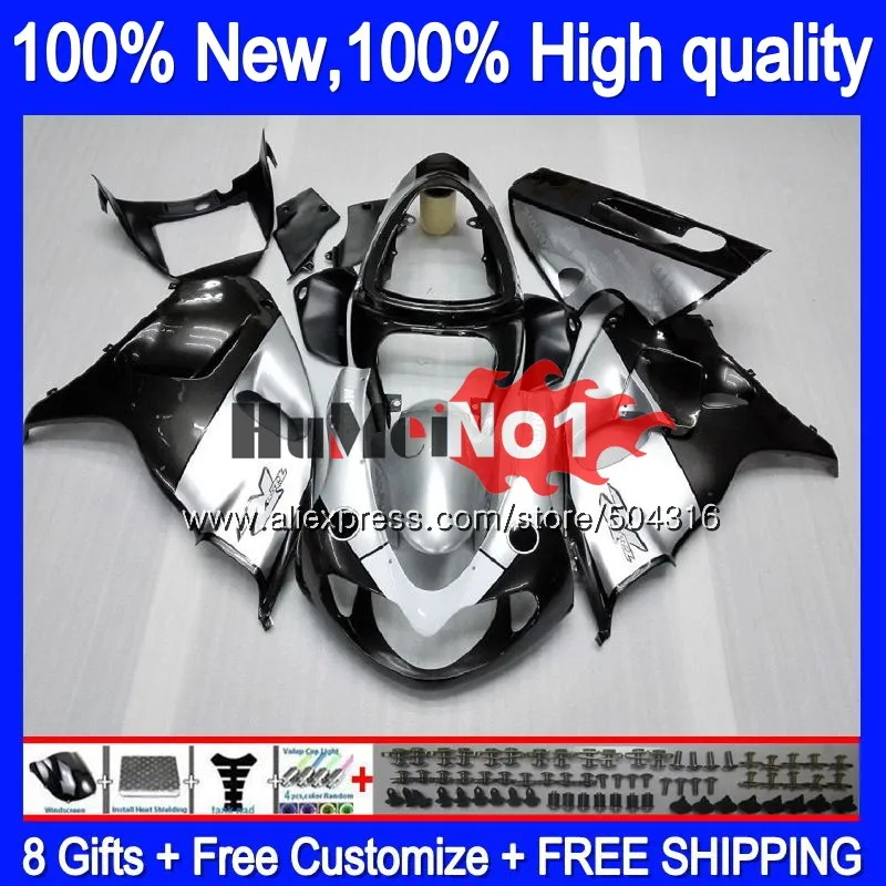 Корпус для SUZUKI SRAD TL1000 TL 1000 R 1000R 25MC. 8 TL1000R 1998 1999 2000 2001 2002 2003 98 99 00 01 02 03 обтекатель серебристо-черного цвета
