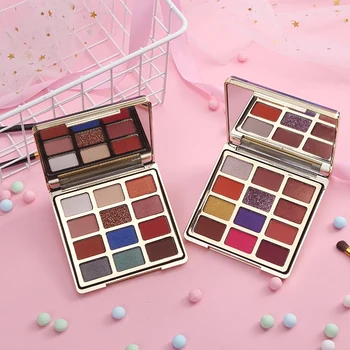 

12-color Gold Flash Matte Eyeshadow Tray Waterproof Anti-fouling Lasting Non-fading Quicksand Eye Shadow Palette
