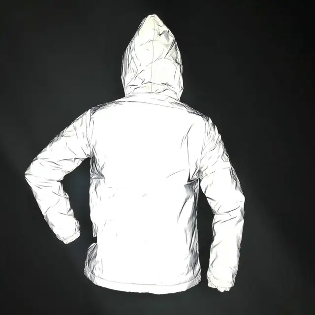 White Reflective Hooded Jacket 2