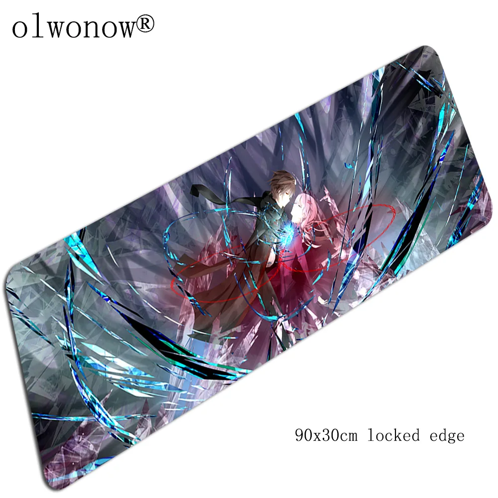 Guilty Crown коврик для мыши с HD принтом компьютерный геймер Коврик для мыши 90x30 см, коврик для мыши, дешевый эргономичный гаджет, офисный Настольный коврик
