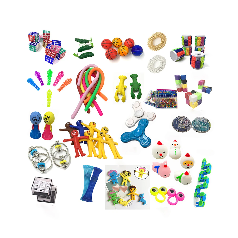 2020 New Funny Combination 50 Pieces Extrusive-Solving Fidget Kids Toys Hot Selling Various Styles Toy Set Wholesale