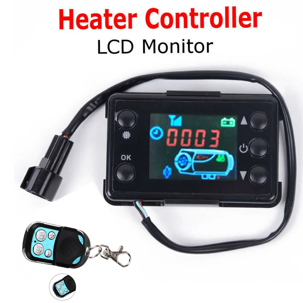 Interruptor de Monitor LCD Universal de 12V/24V, accesorios de Control remoto para pista de coche, calentador de aire diésel, Kit de controlador de calentador de estacionamiento
