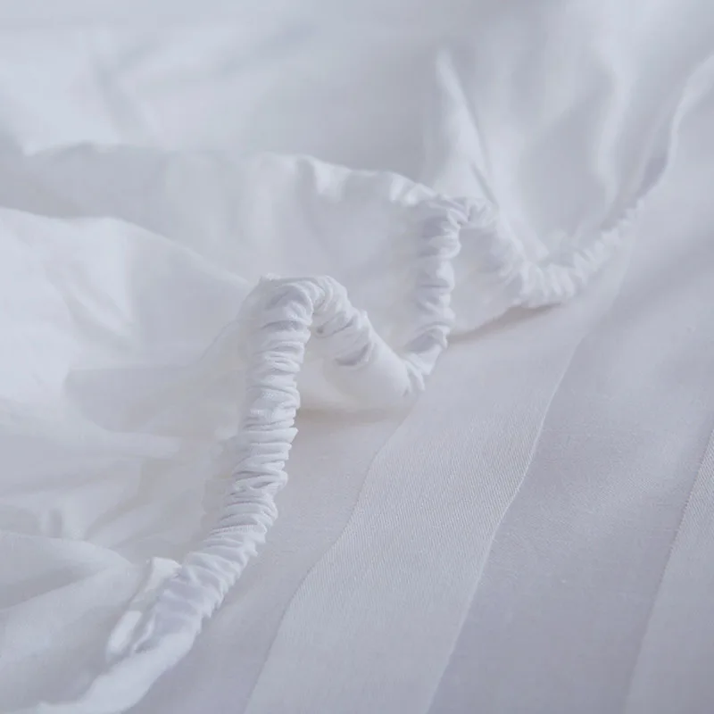 Белый наматрасник для отелей, мульти спецификация, чистый цвет, Пыленепроницаемая кровать, Простая кровать, высококачественный домашний текстиль, матрас, протектор