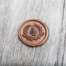 Пользовательские деревенские инициалы с венком Свадебный Воск, индивидуальная восковая печать комплект печатей, персонализированные свадебные приглашения печати, свадебный подарок