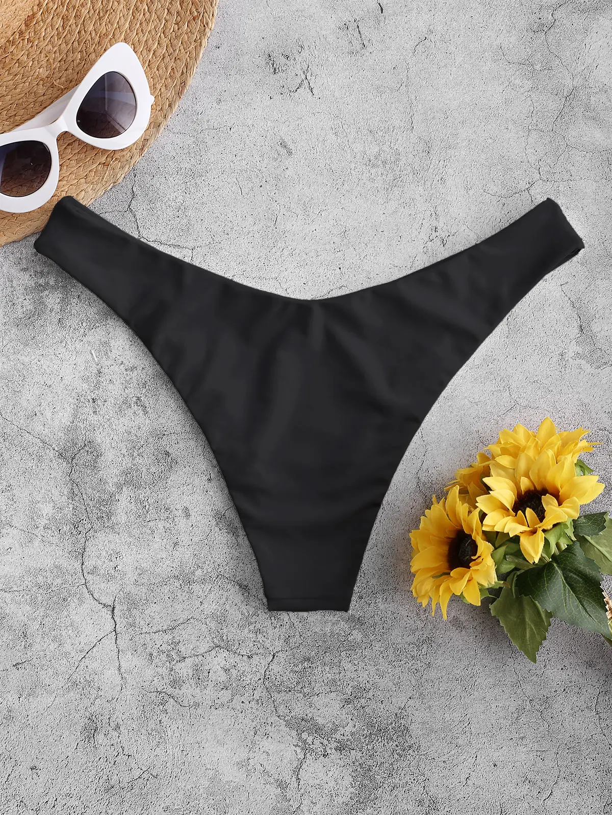 ZAFUL High Cut Solid Bikini Bottom