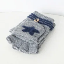 TELOTUNY зимние перчатки без пальцев для маленьких мальчиков и девочек, вязаные утепленные варежки, перчатки ZO24