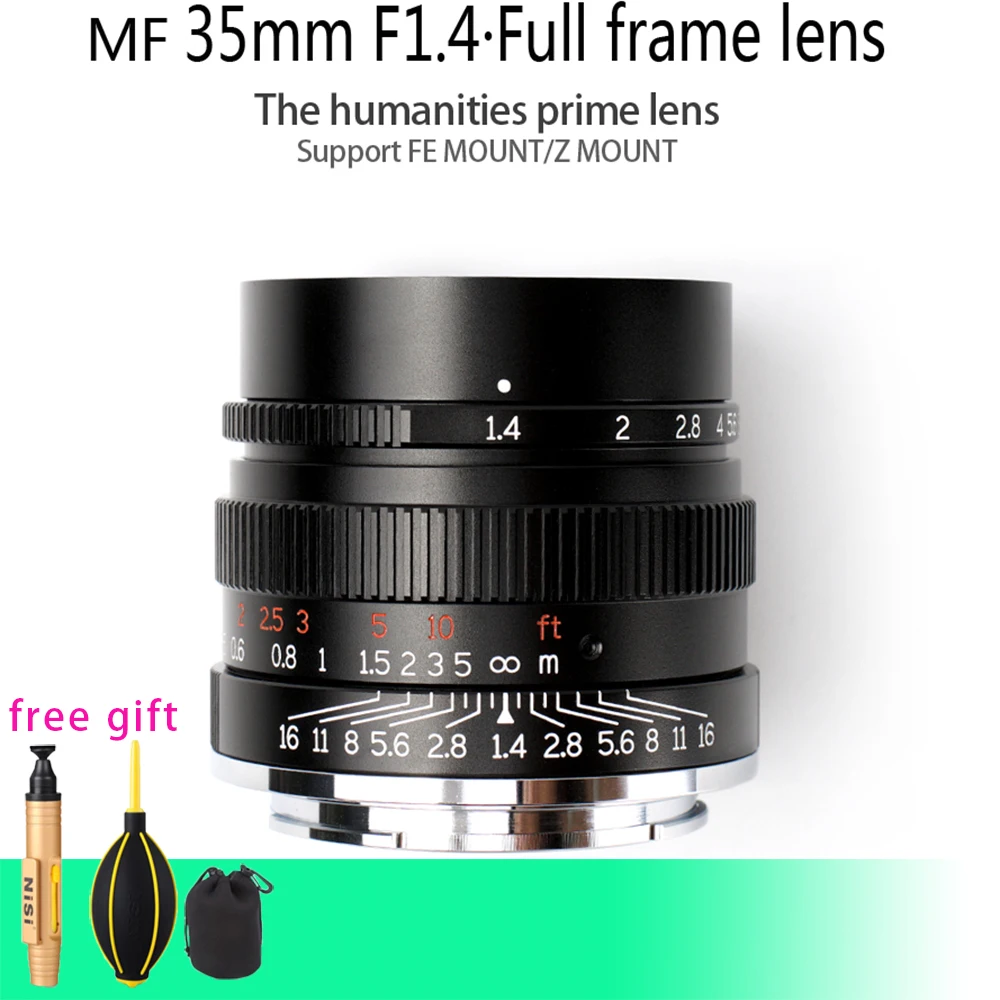 7 ремесленников 35 мм F1.4 полная Рамка камеры Lentes ручной фокус фиксированный