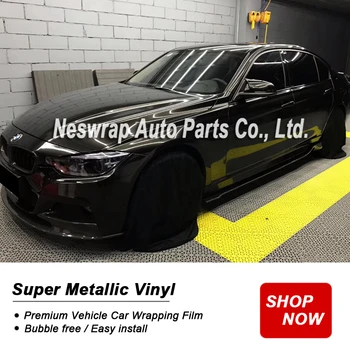

Premium black Vinyl Wrap foil wrapping film gloss Metallic black Car Wrap Bubble Free stretching No residue 5m/10m/18m