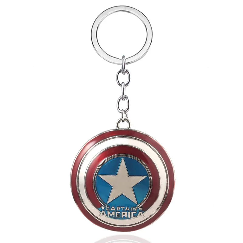 Капитан Америка поврежденный брелок со щитом мстители супергерой Steve Rogers оружие металлический брелок для мужчин и женщин Аксессуары для машины, сумки - Цвет: K21-1