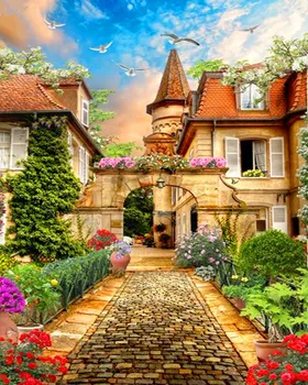 

Frameless Rural Landscape DIY Painting By Numbers Acrtylic Handpainted Oil Painting For Home Decor 40x50cm Artwork
