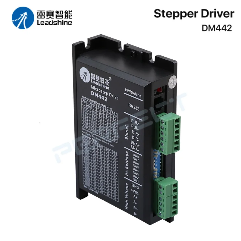 DM442 Leadshine Цифровой Драйвер шагового двигателя DSP дизайн fit NEMA17 23 двигатель 18-36VDC/0,5-2.2A ЧПУ шагомерная система