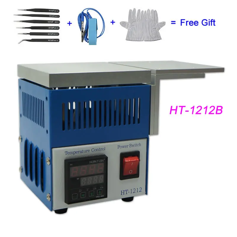 220V 110V 800W Honton HT-1212 Pre-heater Constant Temperature Heating Plate Station HT-1212B with Cooling Aluminum | Инструменты