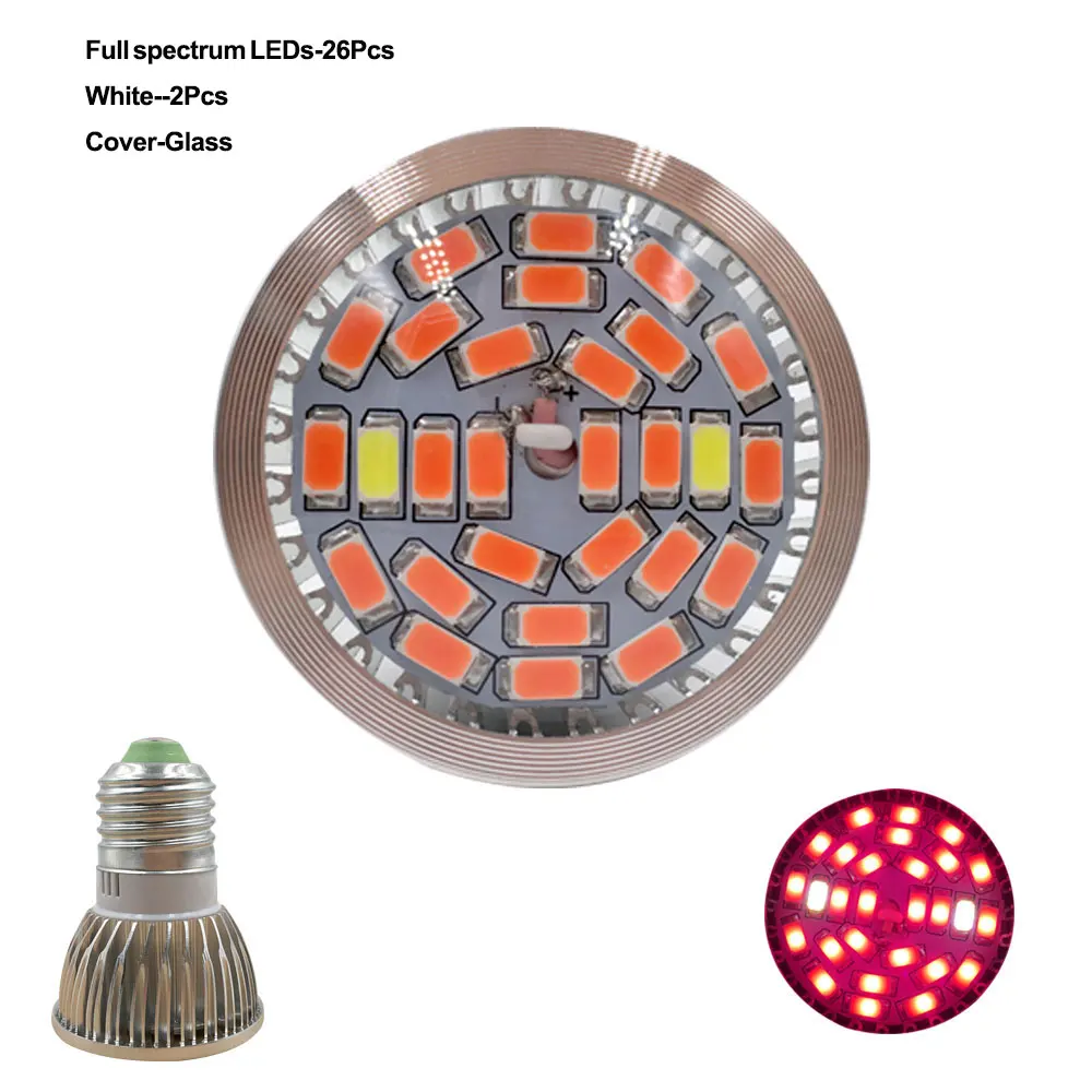Полноспектральный светильник E27 светодиодный светильник для выращивания растений, светодиодный светильник lampara для выращивания растений, светодиодный светильник для выращивания растений - Испускаемый цвет: RGB