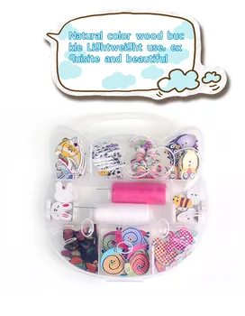 

100 boxes many mixed shapes many colors DIY scrapbook cartoon buttons wood children clothing sewing concept