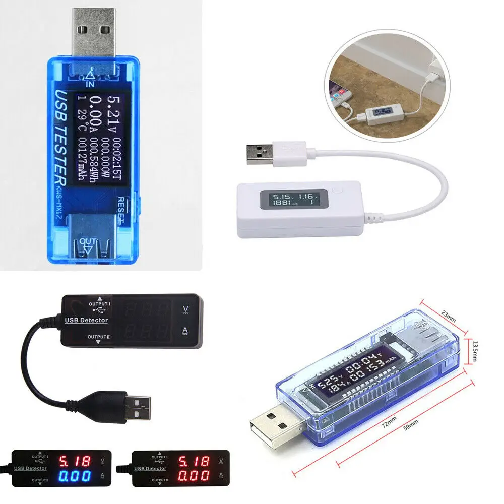 USB ЖК тестер аккумулятора цифровой измеритель напряжения тока и внешнего