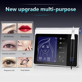 

Touch Screen Permanent Makeup Charmant Machine Kit for Eyebrow Lip Eyeliner Machine With Cartridge Neeldes Rechargeable Battery