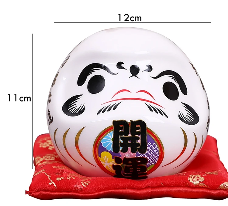 4,5 дюймов Maneki Neko Daruma орнамент керамическая статуя кота подарок для украшения дома фэн-шуй копилка