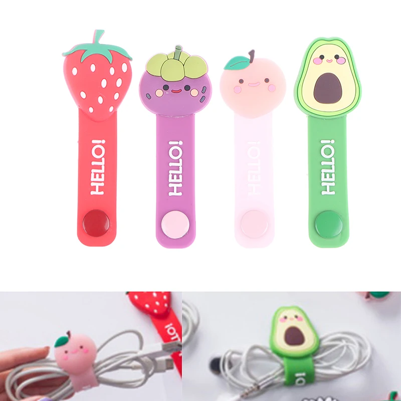 Милая намотка для кабеля с фруктами и цветами органайзер протектор провода