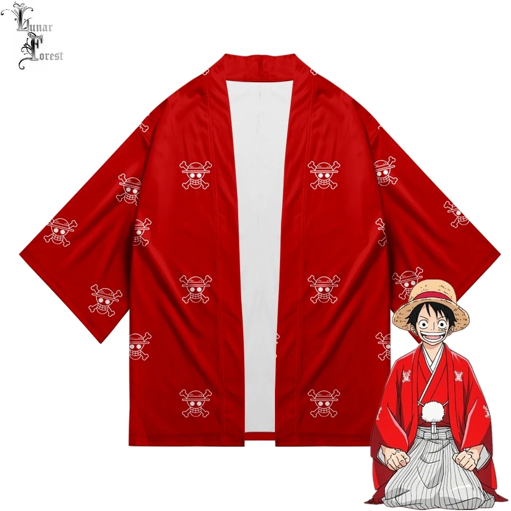 Цельнокроеное японское кимоно с 3D принтом Haori Yukata Косплей для женщин/мужчин модные летние повседневные крутые короткий рукав