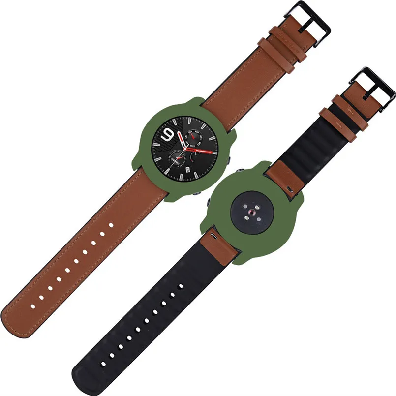 Replacement Case for Huami AMAZFIT GTR 47mm Soft TPU Protection Silicone Full Case Cover Shell Silicone Frame Protective 40AUG1509