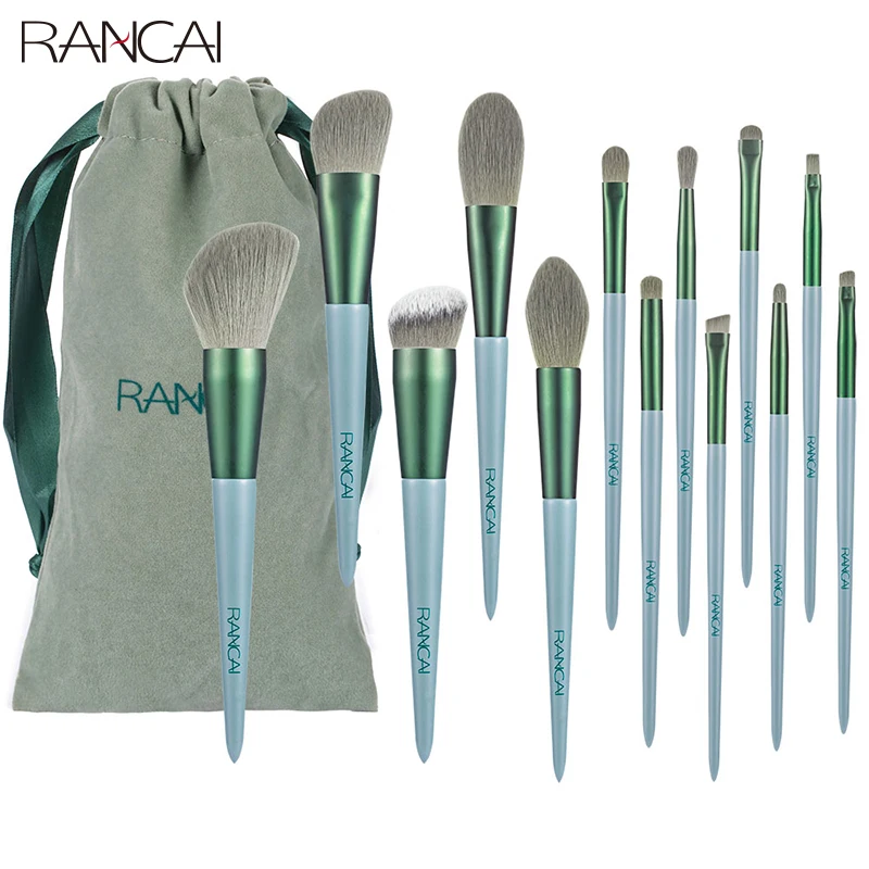 RANCAI 13pcs Kendőzés Összeállítás brushes állítsa Messzemenő Ingó- Hajpor Alapítvány Előtérbe helyez Kontúr eyeshadow Rézsútos Szemöldök Lágy haja