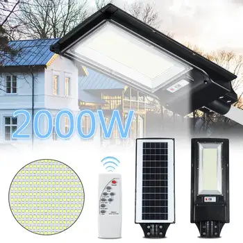 

LED Solar Street Light 1000W 2000W PIR Motion Sensor Wall Lamp Human Body Infrared Outdoor Waterproof Home Garden Security Light